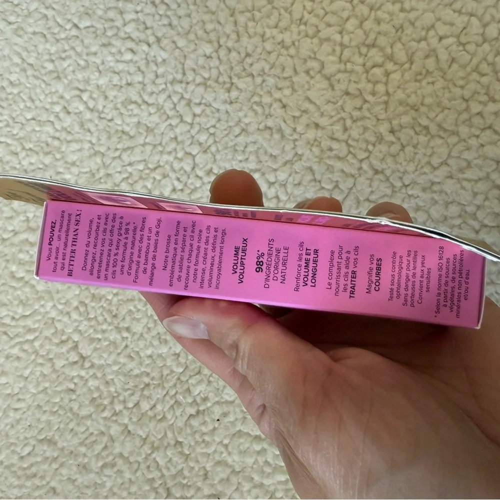 Too Faced Better Than Sex NATURALLY Volumizing & Lengthening Mascara brand new